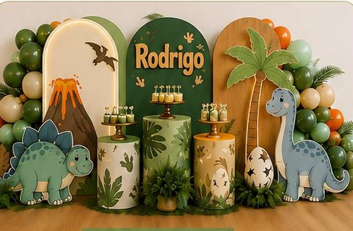 Decoración temática de dinosaurios