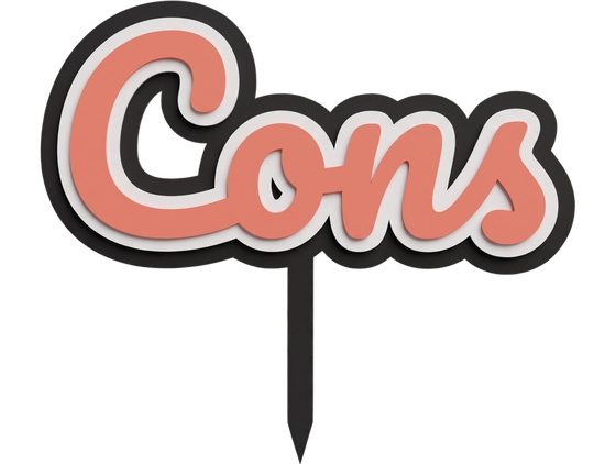 Caketopper con el nombre Cons