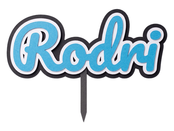 Caketopper con el nombre Rodri